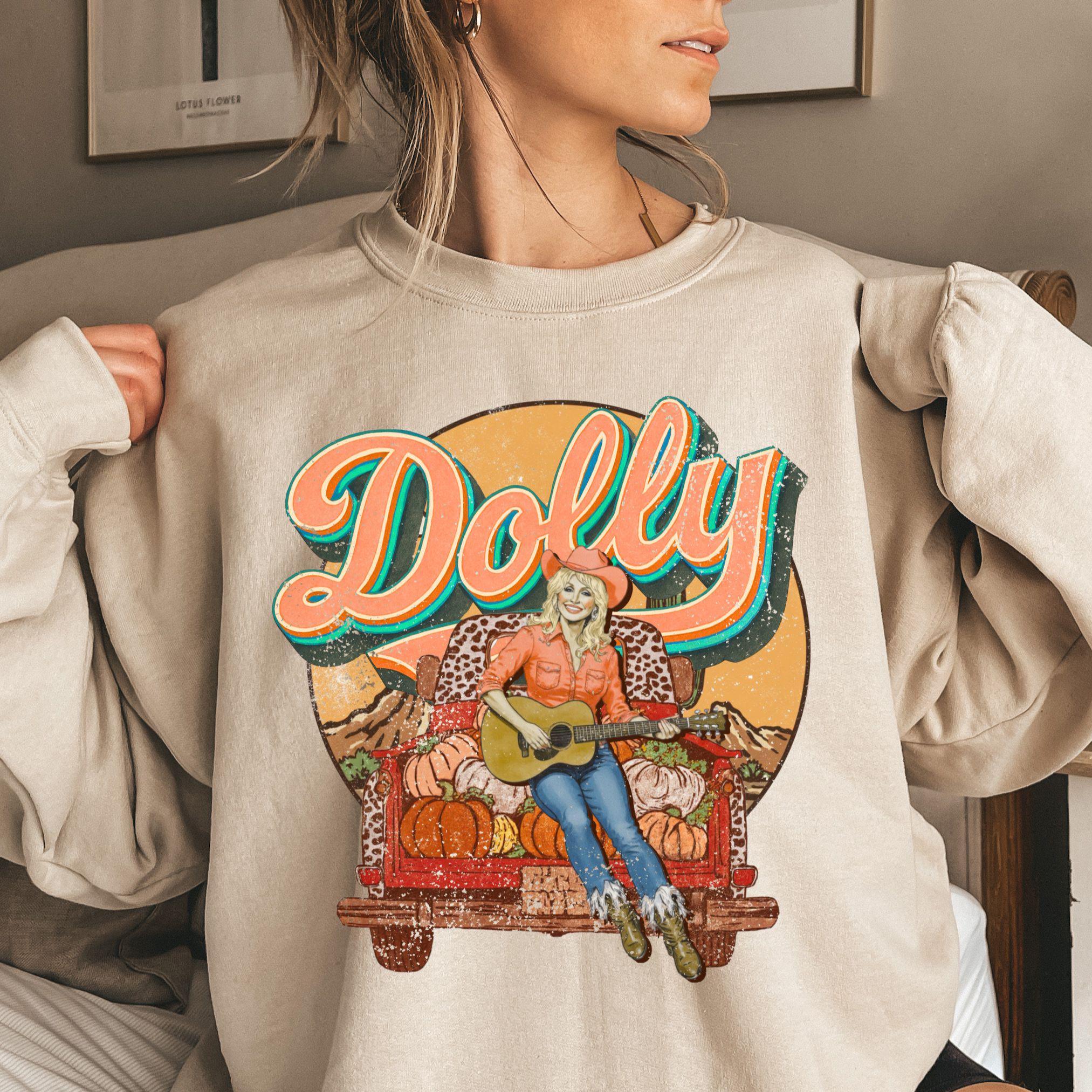 Retro Dolly Shirt – Western Cowgirl Fall Graphic Tee, Pumpkin Patch T-Shirt, Country Music Top, sku4 10