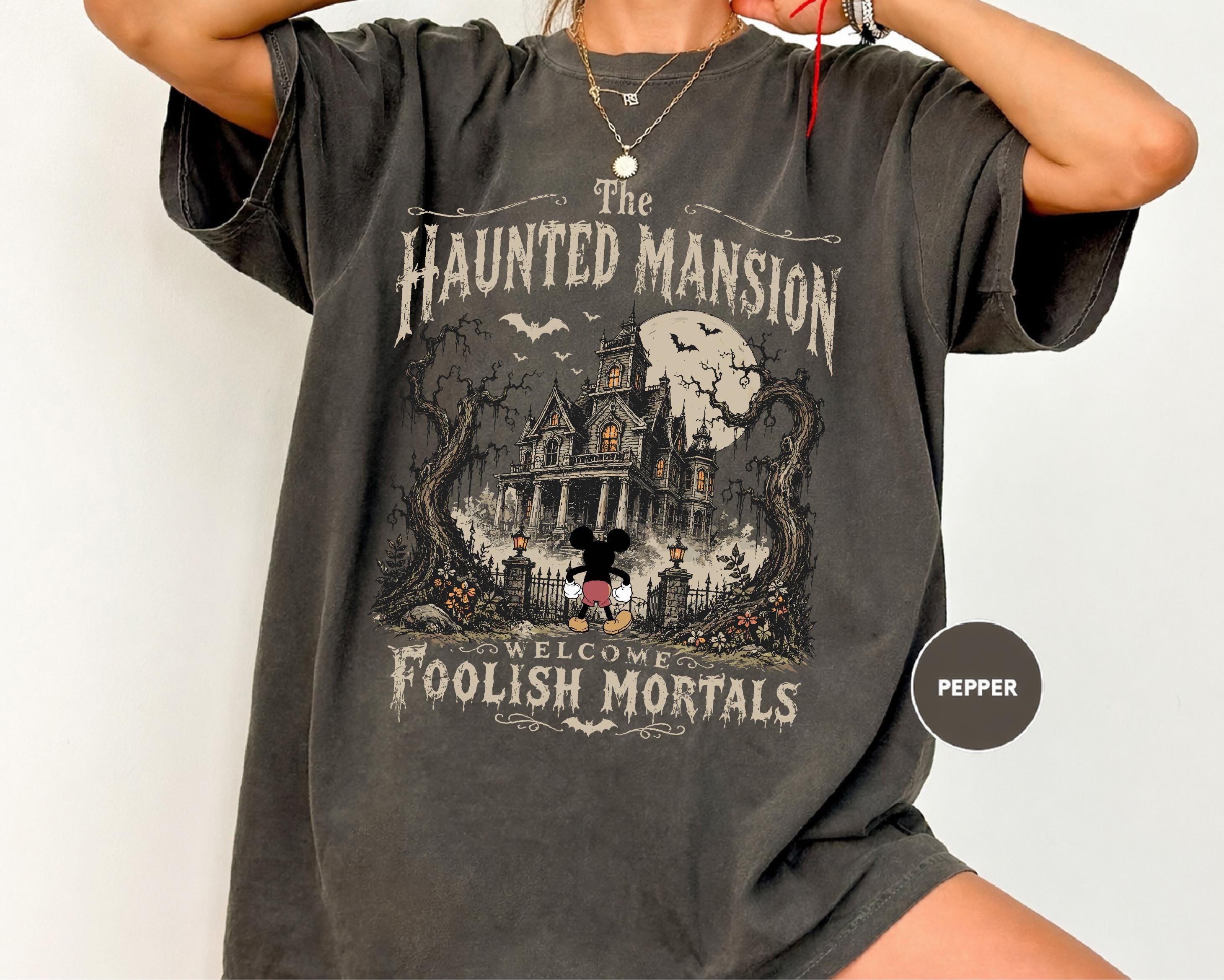 Mickey Haunted Mansion Halloween Shirt, Disney Not So Scary Party Tee, Spooky Season, Disneyland Halloween, Family Trip, Vintage Halloween