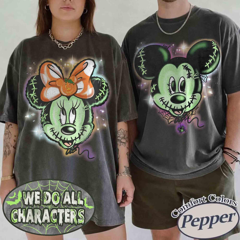 Zombie Mickey Minnie Halloween Shirt, Disney Spooky Season Tee, Halloween Couple, Not So Scary Party, Family Trip, Vintage Halloween 2026