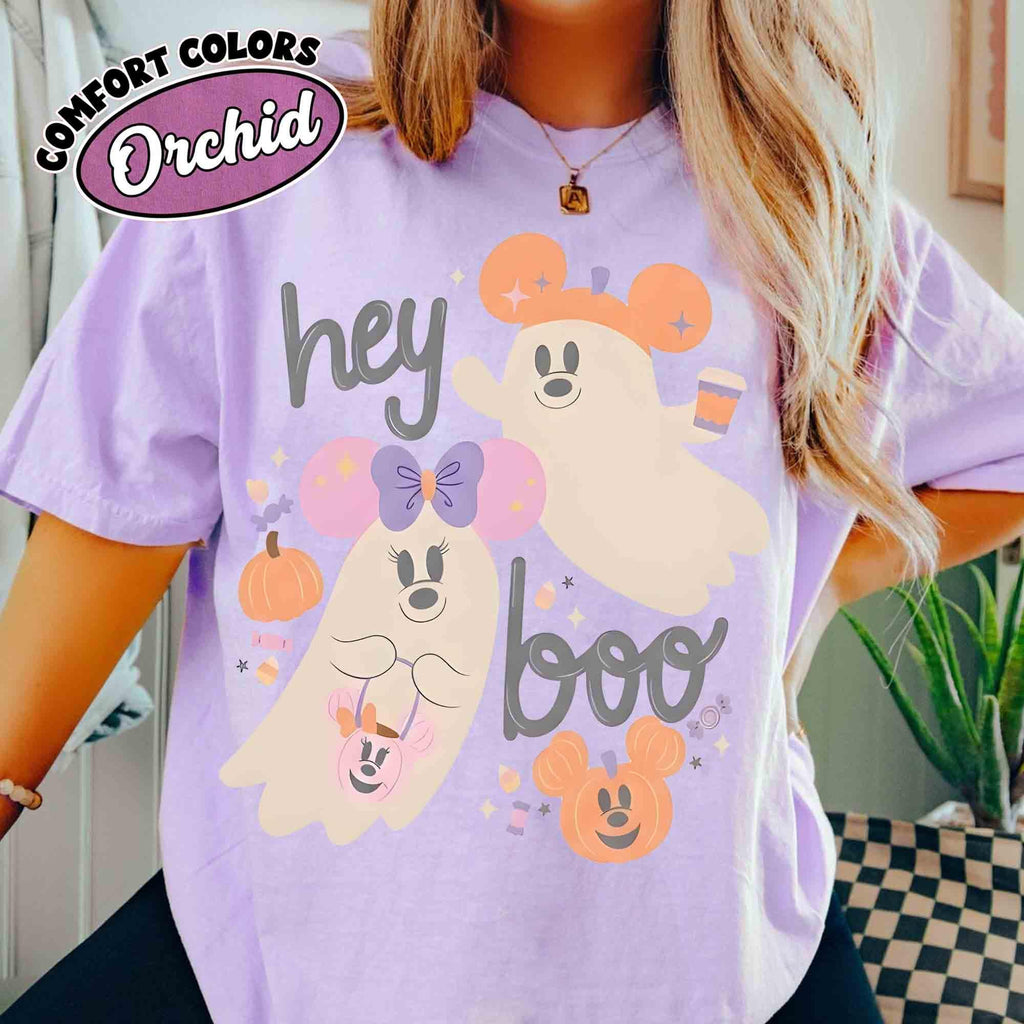 Mickey and Minnie Ghost Halloween Shirt, Boo Too You Tee, Disney Spooky Season, Not So Scary Party, Matching Family Fall Vacation Trip Tee