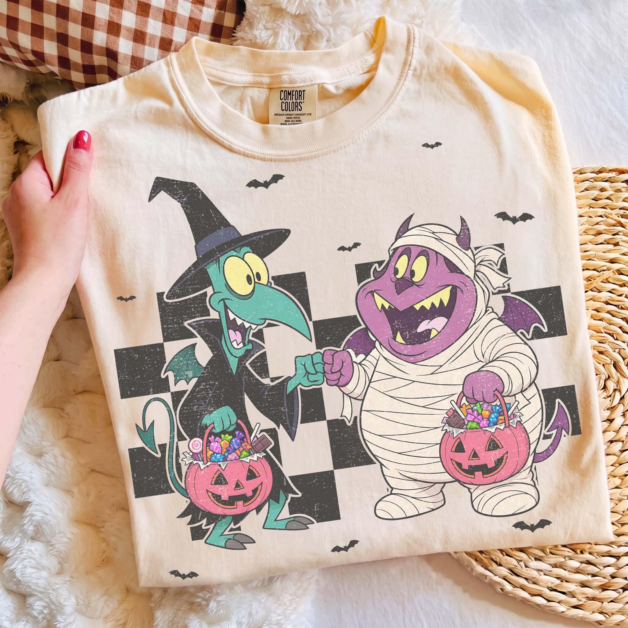 Vintage Disney Hercules Pain and Panic Halloween Shirt, Funny Mummy Tee, Checkered Spooky Season, Hercules Characters Halloween Costume Tee