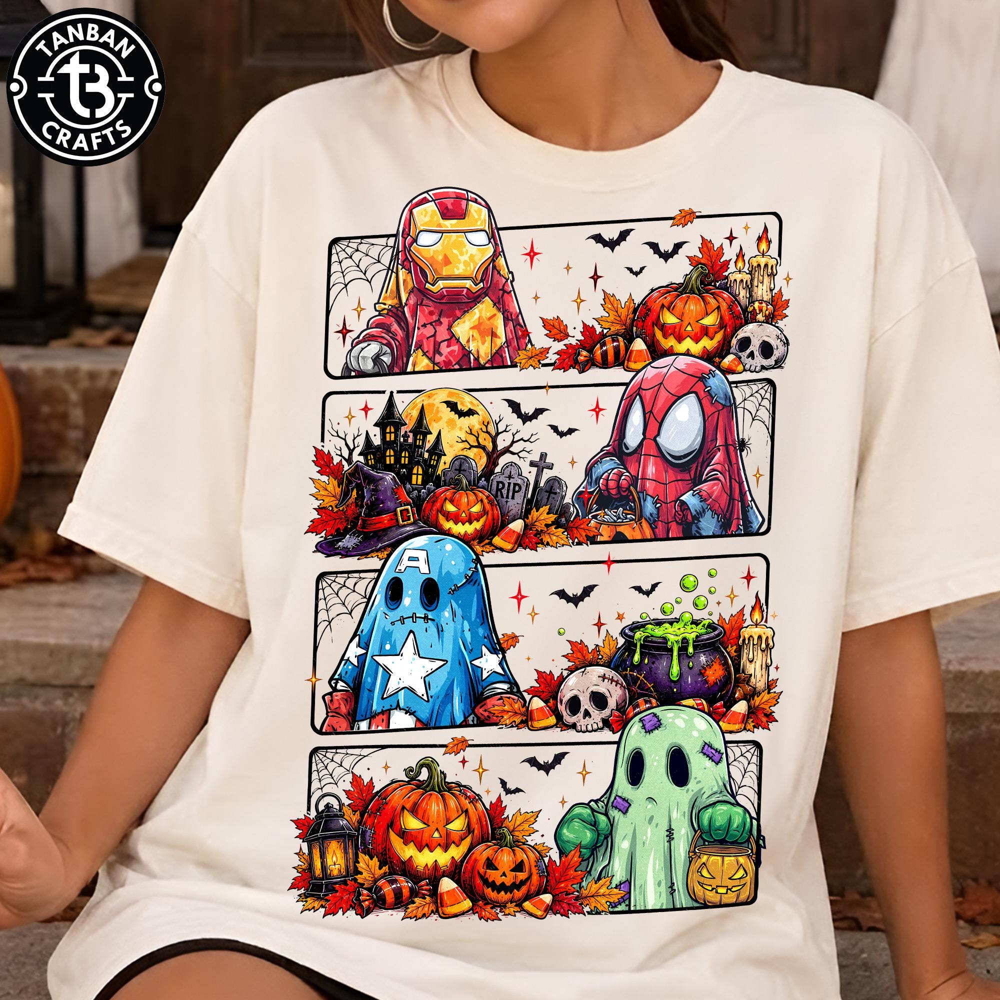 Halloween Superhero Skeleton Shirt, Boy Skeleton Retro Checker Tee, Kids Spooky Season, Candy Hunter Pumpkin, Toddler Boy Halloween Graphic