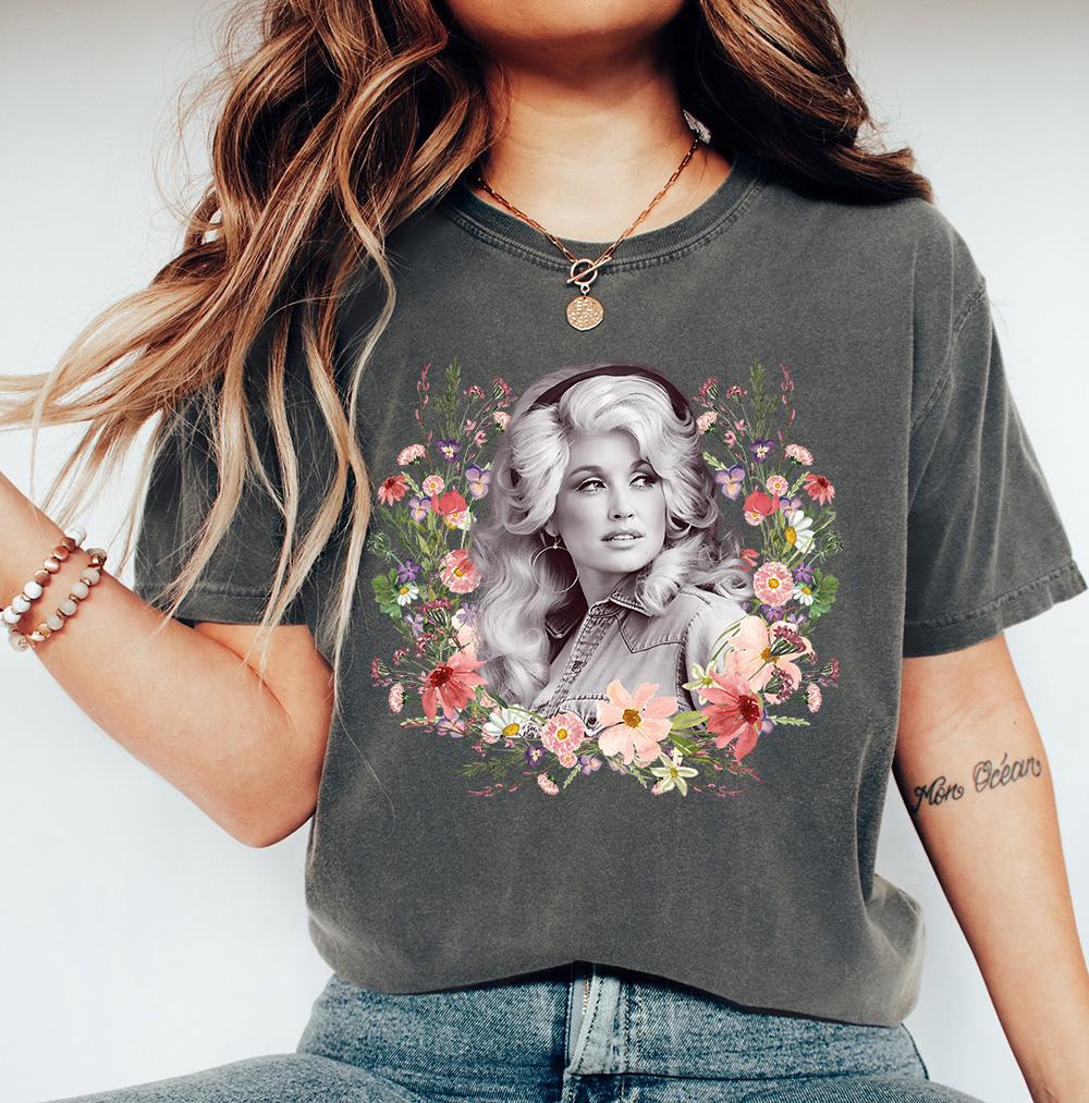 Dolly Parton Wildflowers - Comfort Colors, RIP Dolly Memorial Shirt, Country Music Legend Tribute Tee, In Loving Memory Dolly Parton Shirt