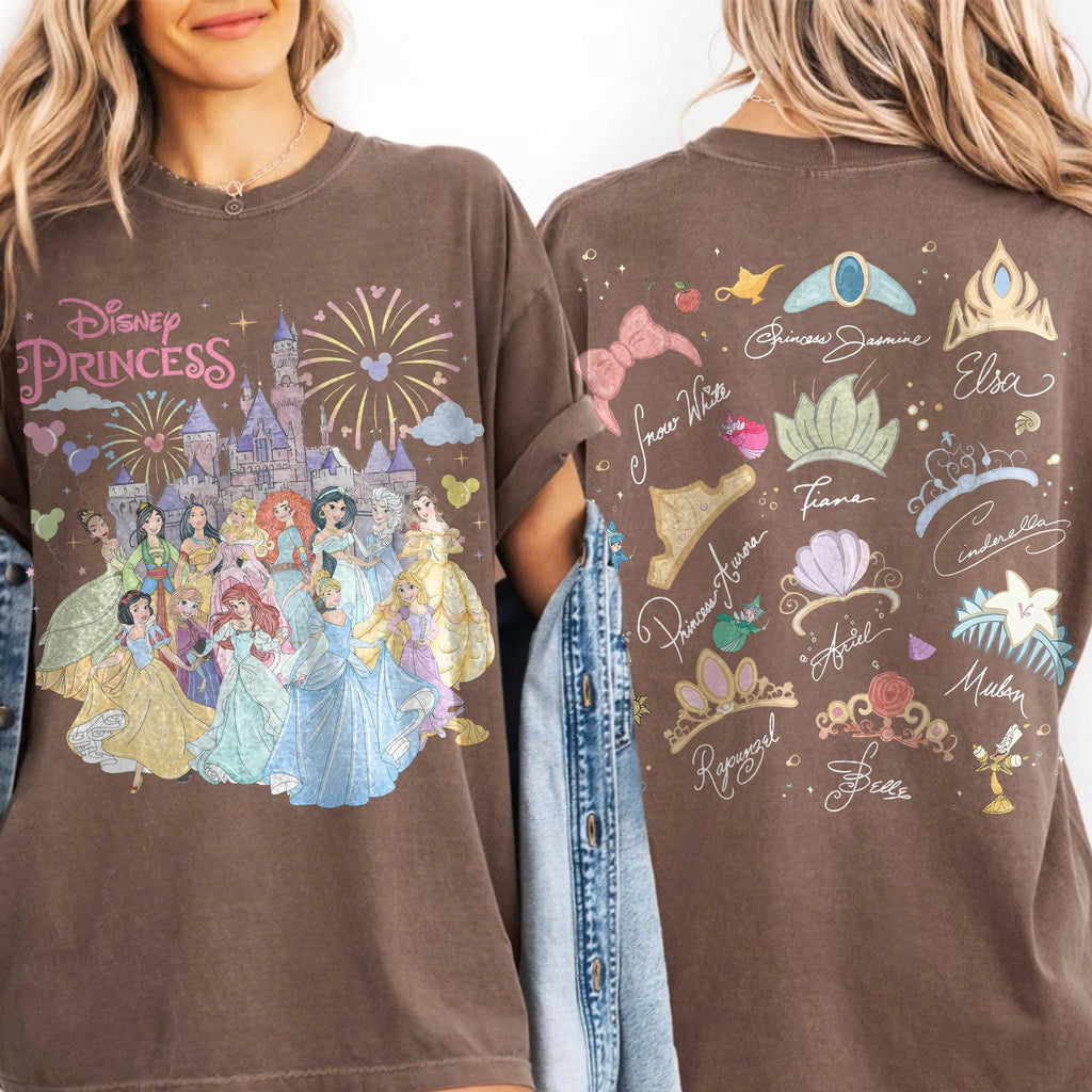 Retro Disney Princess Shirt, Coquette Princess Aesthetic Tee, Disney World Group Trip, Matching Family, Magic Kingdom Castle Vacation Shirt 10