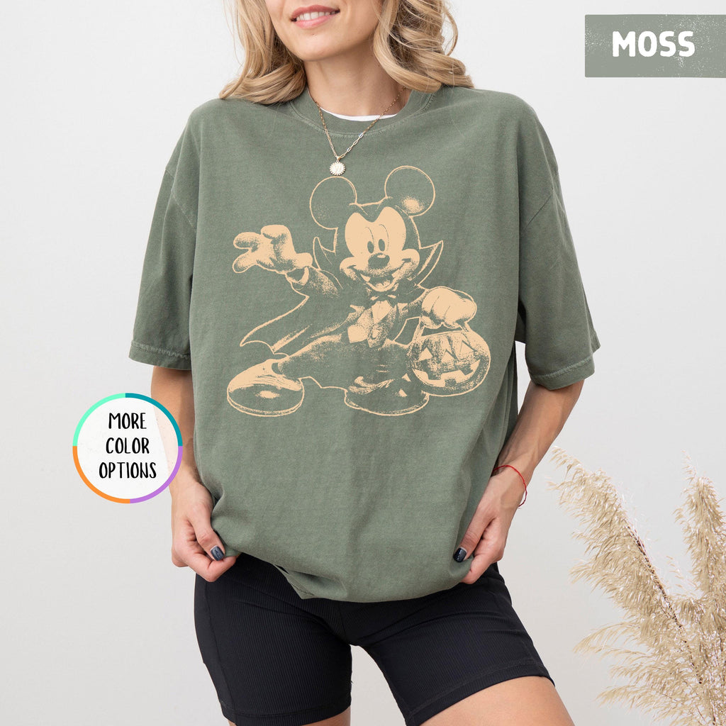 Disney Halloween Mouse Shirt, Vampire Mickey Tee, Spooky Pumpkin Trick or Treat Shirt, Halloween Party Tee, Spooky Season Disney Fall Shirt 10