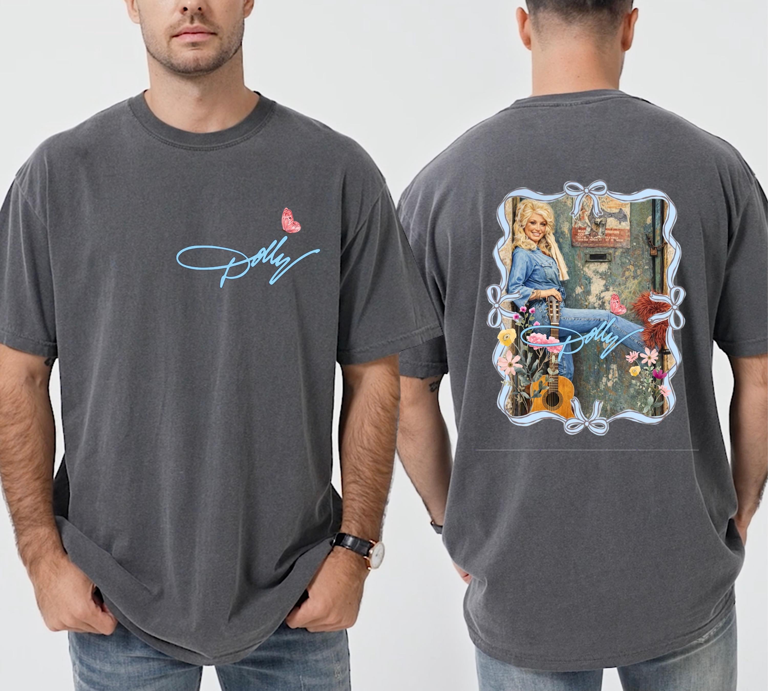 Dolly Parton Shirt, Country Music Graphic Tee, Front and Back Print, Retro Nashville Western T-Shirt, Gift for Country Music Fans 10
