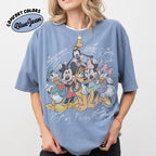 Retro Mickey and Friends Signatures Shirt, Disney Mouse Head Tee, Disneyland Family Trip 2026, Mickey & Co Gift, Disney World Trip Shirt 11