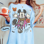 Retro Mickey Minnie Halloween Shirt, Disney Spooky Season Couple Tee, Mickey Ghost Minnie Ghost, Matching Family Halloween Party Shirts 11