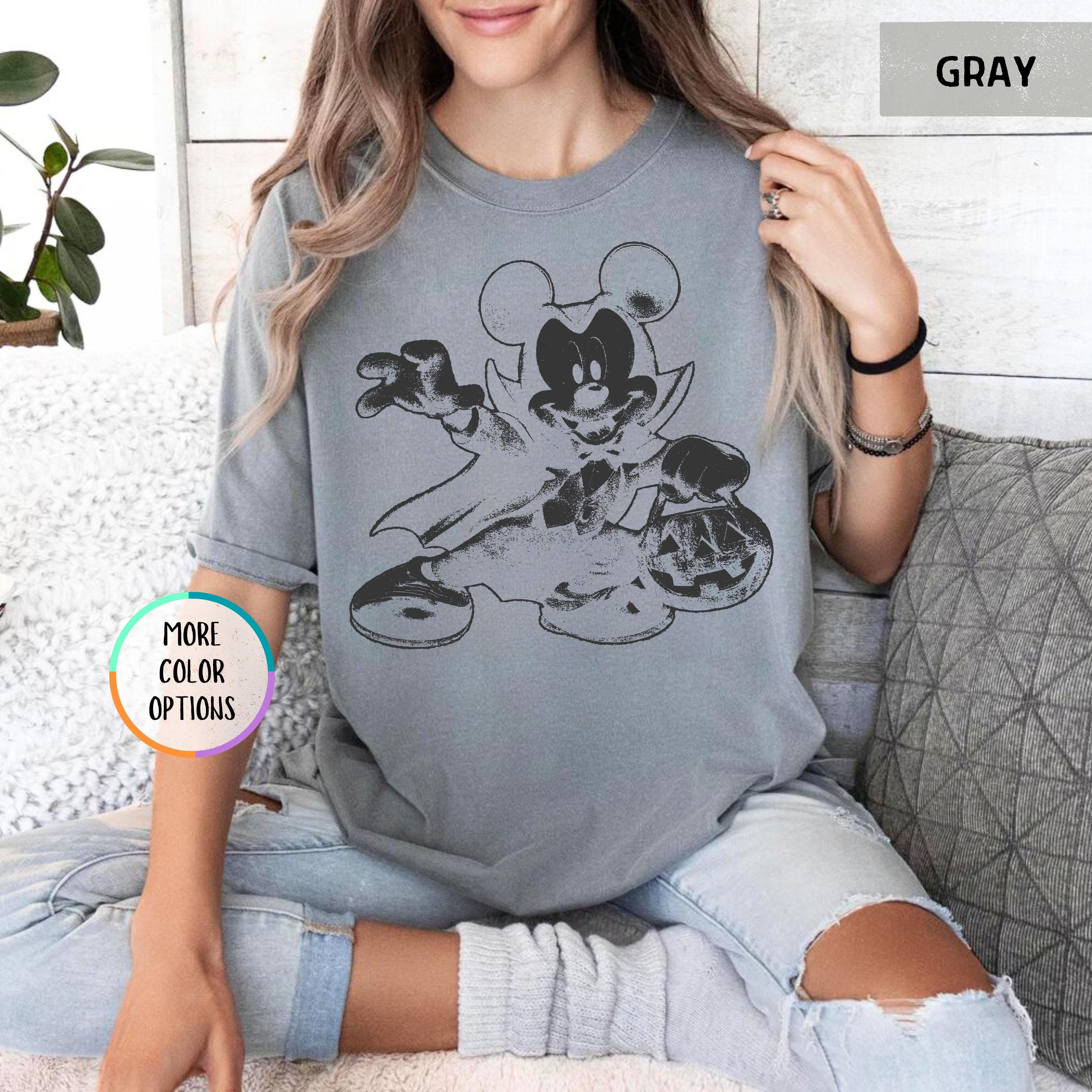 Disney Halloween Mouse Shirt, Vampire Mickey Tee, Spooky Pumpkin Trick or Treat Shirt, Halloween Party Tee, Spooky Season Disney Fall Shirt 11