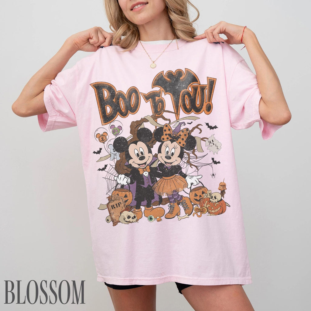 Retro Mickey Minnie Halloween Shirt, Boo To You Tee, Disney Not So Scary Party, Spooky Season Disneyland Trip, Halloween Couple Gift 2026 12
