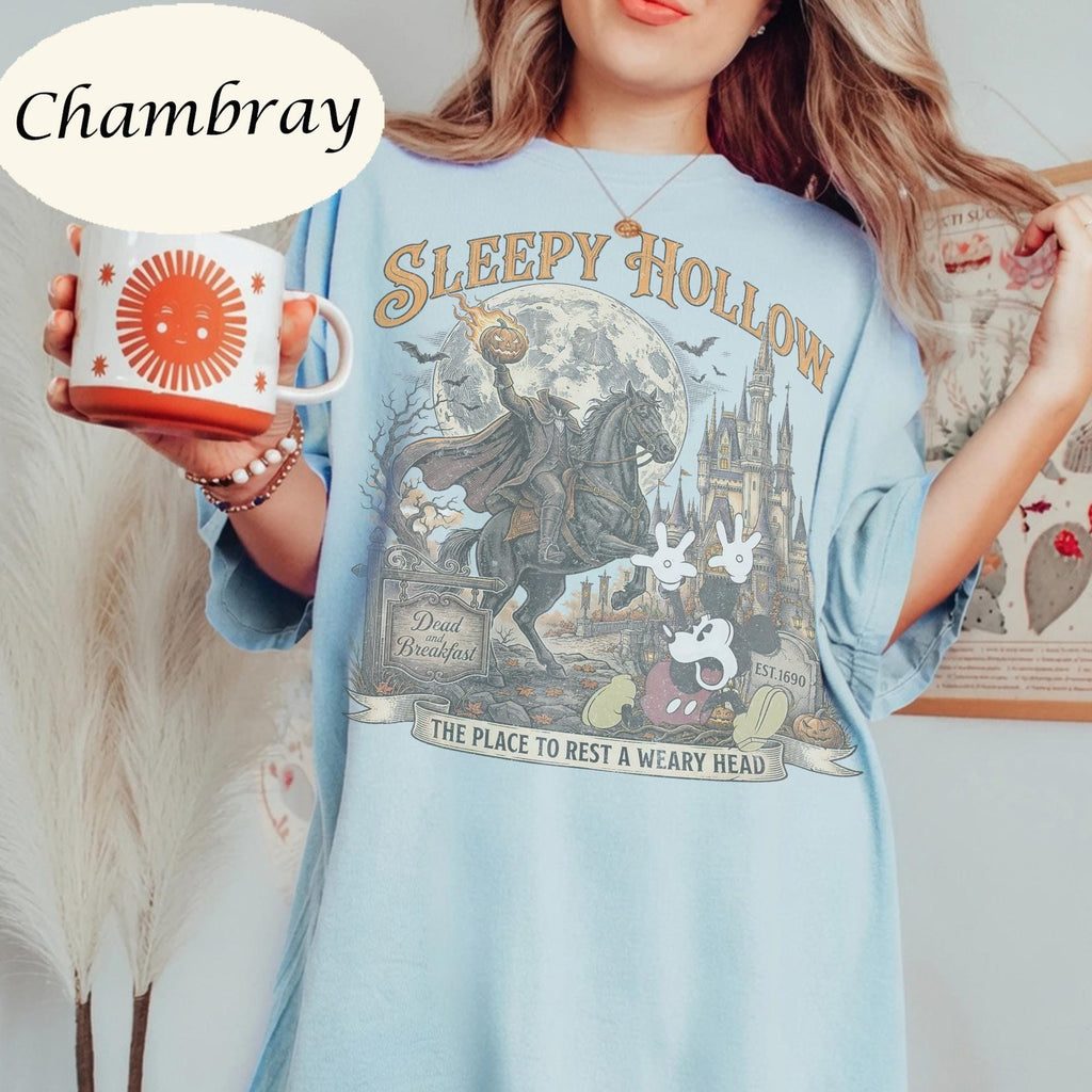 Retro Headless Horseman Mickey Halloween Shirt, Disney Not So Scary Party Tee, Sleepy Hollow, Disneyland Spooky 2026, Matching Family Trip 13