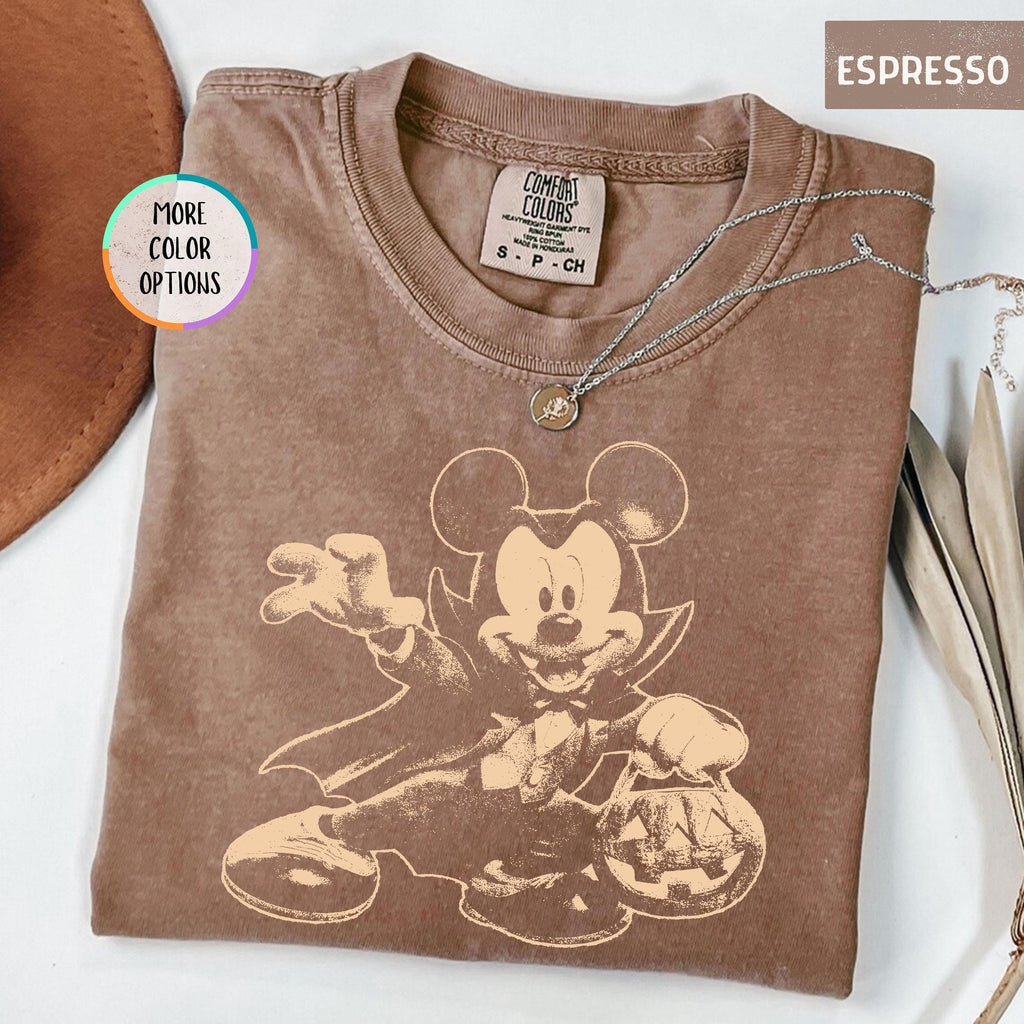 Disney Halloween Mouse Shirt, Vampire Mickey Tee, Spooky Pumpkin Trick or Treat Shirt, Halloween Party Tee, Spooky Season Disney Fall Shirt 17