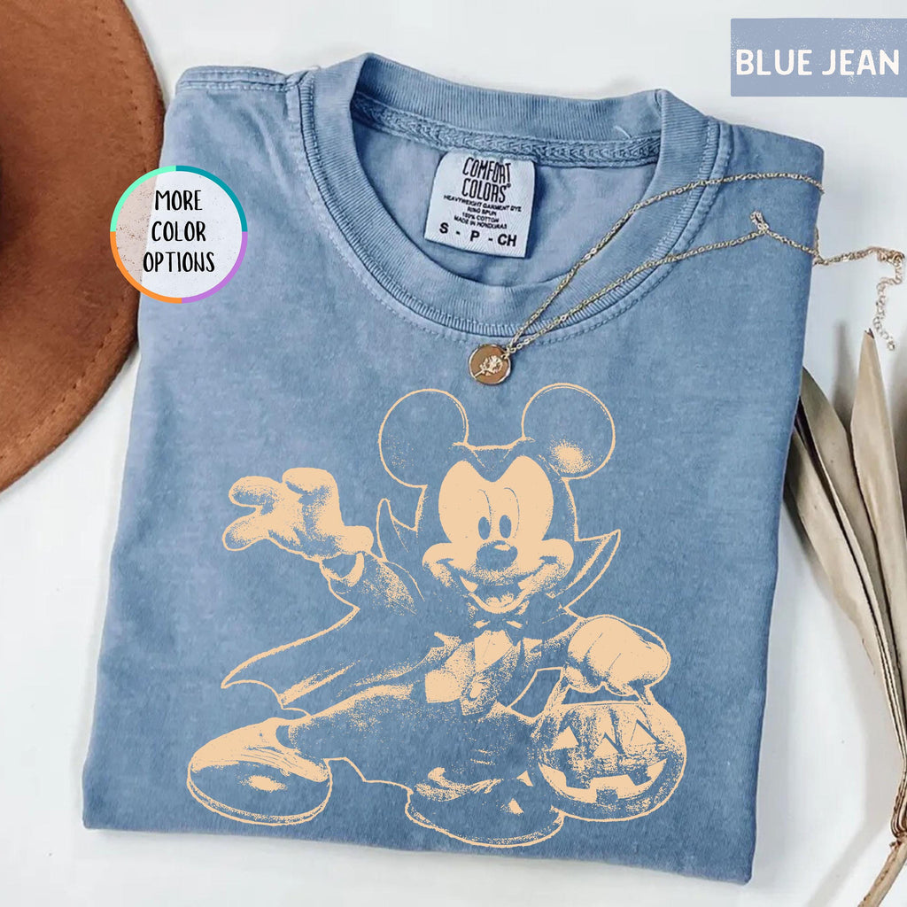 Disney Halloween Mouse Shirt, Vampire Mickey Tee, Spooky Pumpkin Trick or Treat Shirt, Halloween Party Tee, Spooky Season Disney Fall Shirt 18