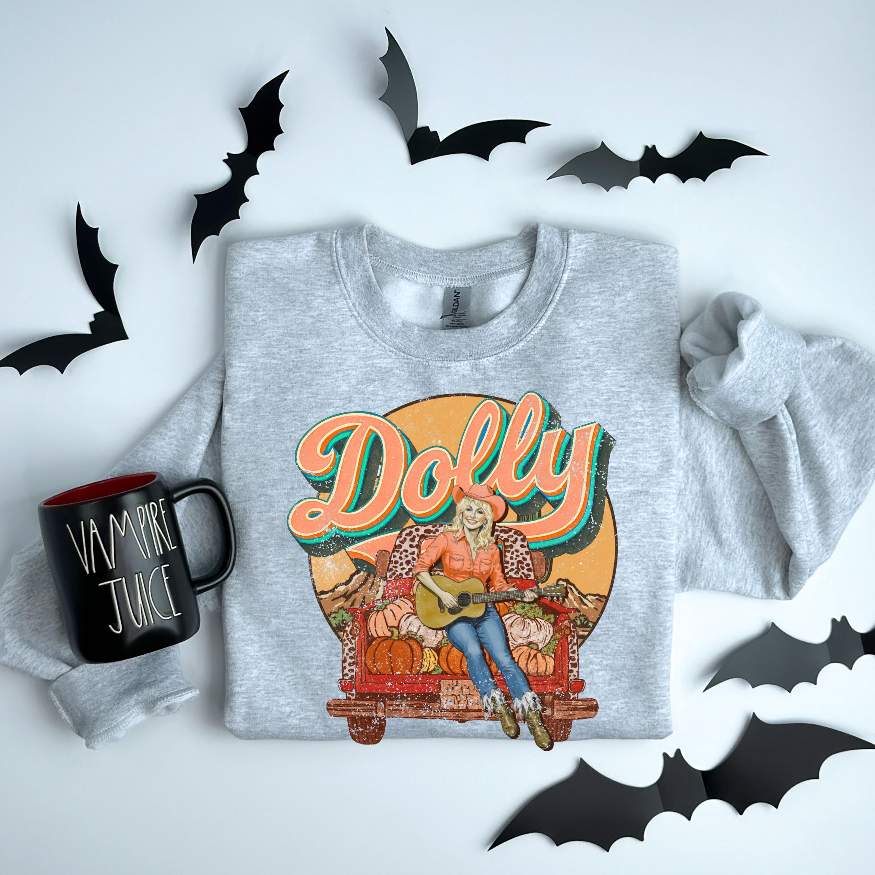 Retro Dolly Shirt – Western Cowgirl Fall Graphic Tee, Pumpkin Patch T-Shirt, Country Music Top, sku4 10 2