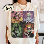 Retro Disney Villains Shirt, 90s Ursula Evil Queen Cruella Tee, Spooky Season Halloween, Family Trip, Disneyland Disney World Villains Tee 2