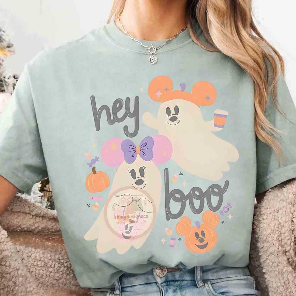 Mickey and Minnie Ghost Halloween Shirt, Boo Too You Tee, Disney Spooky Season, Not So Scary Party, Matching Family Fall Vacation Trip Tee 2