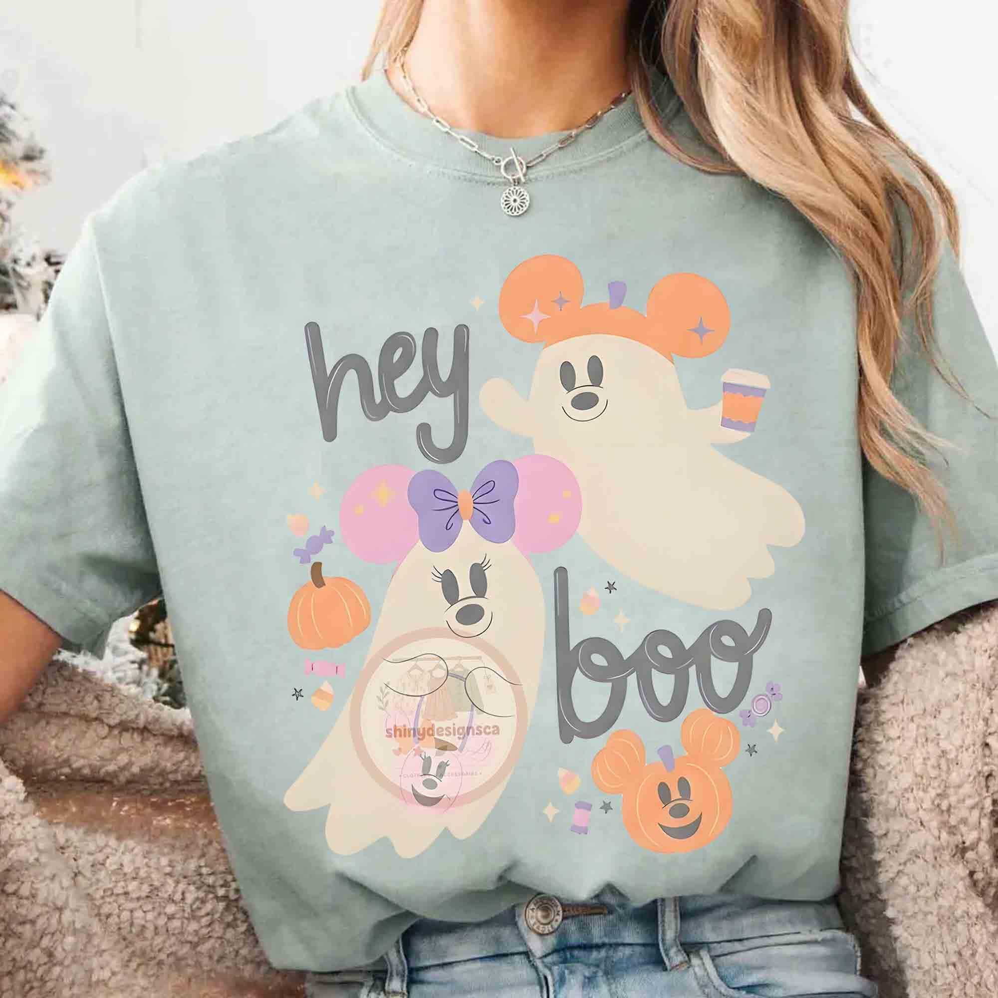 Mickey and Minnie Ghost Halloween Shirt, Boo Too You Tee, Disney Spooky Season, Not So Scary Party, Matching Family Fall Vacation Trip Tee 2