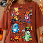Halloween Superhero Skeleton Shirt, Boy Skeleton Retro Checker Tee, Kids Spooky Season, Candy Hunter Pumpkin, Toddler Boy Halloween Graphic 2