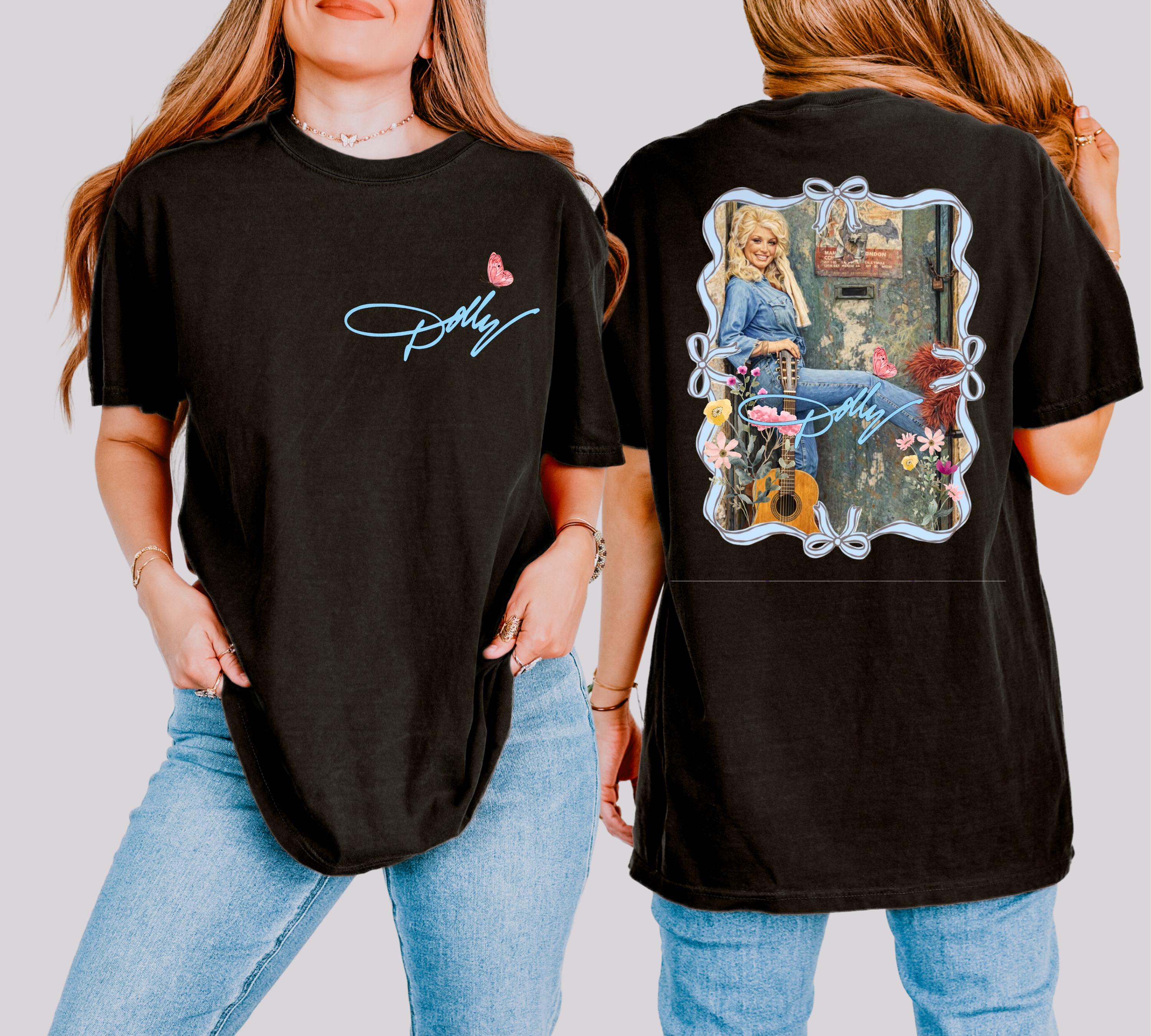 Dolly Parton Shirt, Country Music Graphic Tee, Front and Back Print, Retro Nashville Western T-Shirt, Gift for Country Music Fans 2