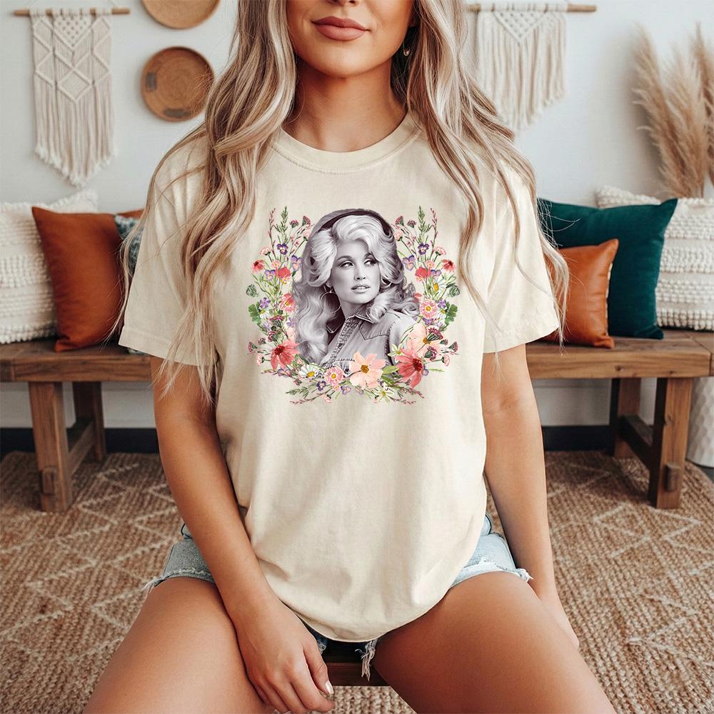 Dolly Parton Wildflowers - Comfort Colors, RIP Dolly Memorial Shirt, Country Music Legend Tribute Tee, In Loving Memory Dolly Parton Shirt 2
