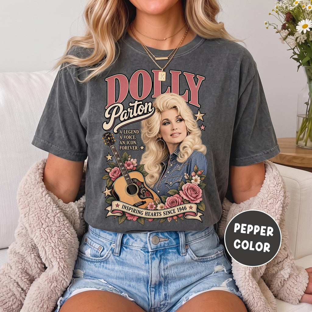 Vintage Dolly Parton Shirt, Country Music Graphic Tee, Nashville Western T-Shirt, 70s Retro Cowgirl Style, Concert Outfit, Music Fan Gift 2