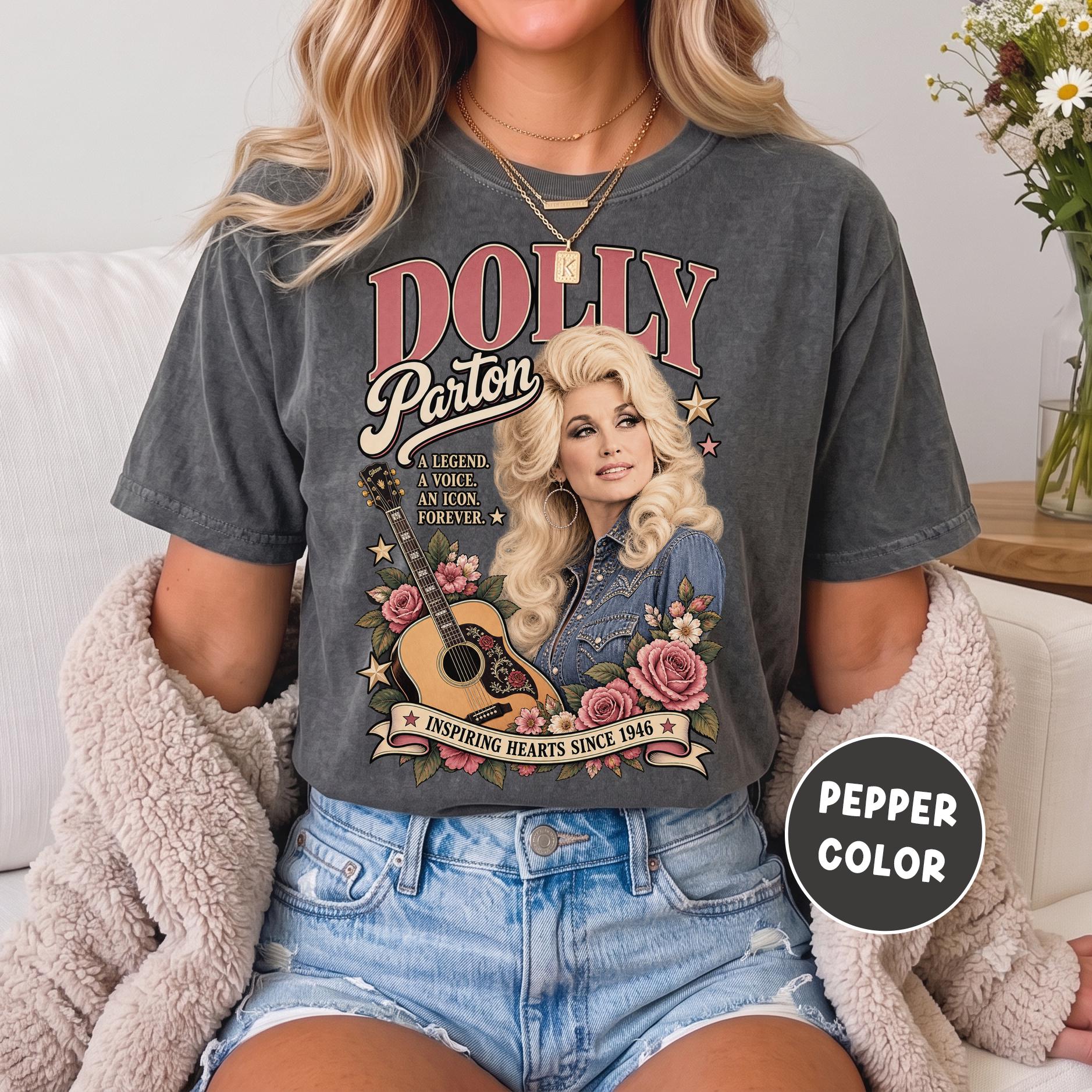 Vintage Dolly Parton Shirt, Country Music Graphic Tee, Nashville Western T-Shirt, 70s Retro Cowgirl Style, Concert Outfit, Music Fan Gift 2
