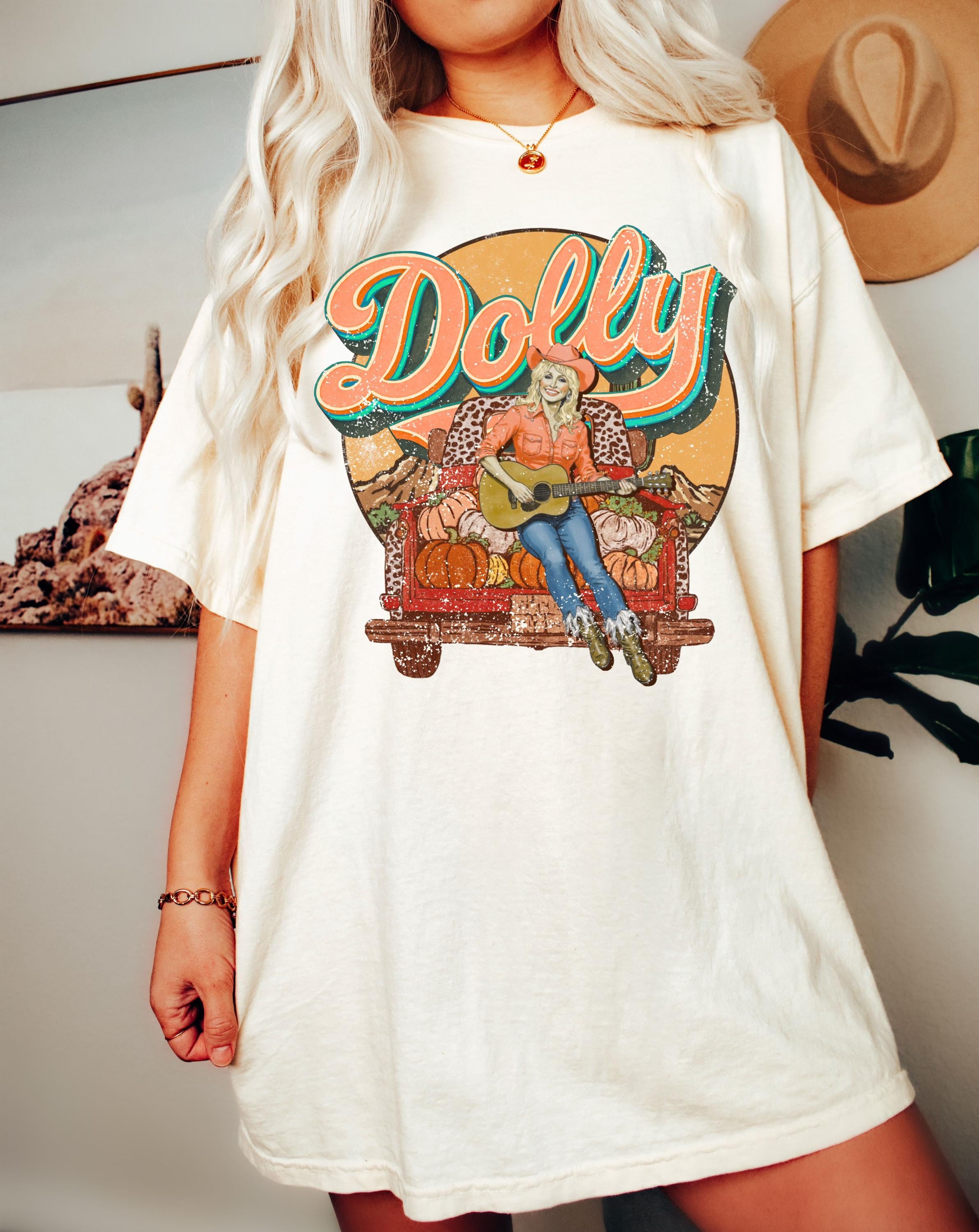 Retro Dolly Shirt – Western Cowgirl Fall Graphic Tee, Pumpkin Patch T-Shirt, Country Music Top, sku4 10 3