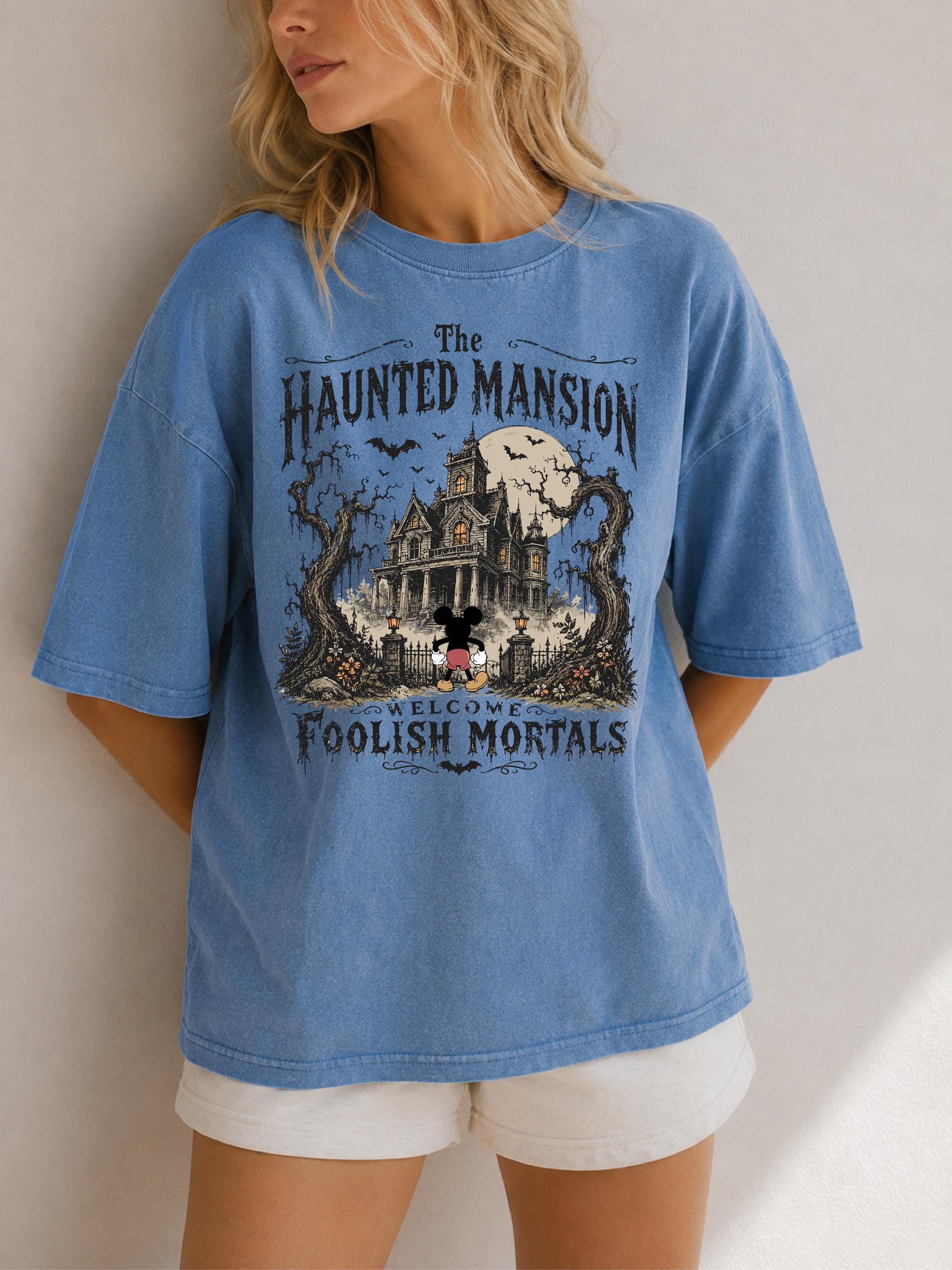Mickey Haunted Mansion Halloween Shirt, Disney Not So Scary Party Tee, Spooky Season, Disneyland Halloween, Family Trip, Vintage Halloween 3