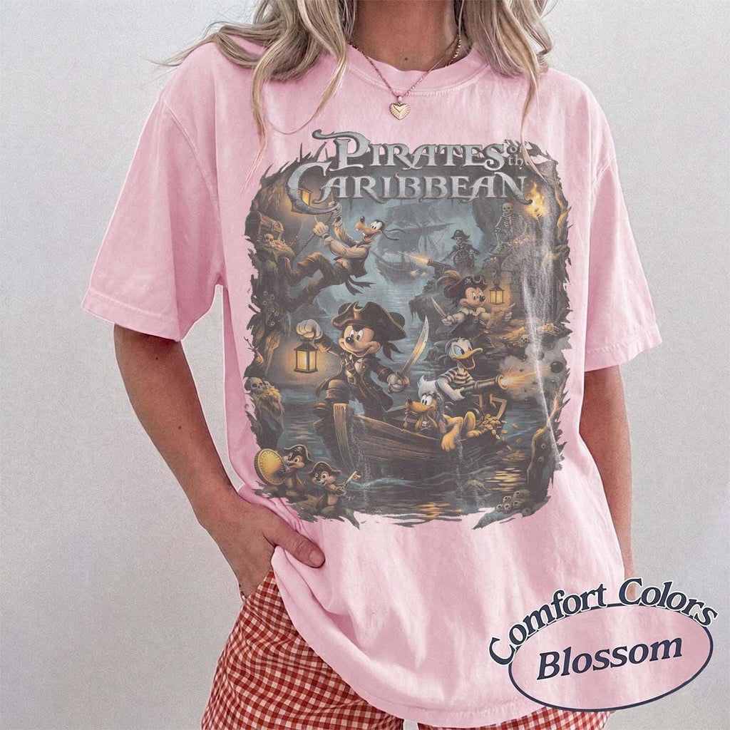 Retro Disney Mickey Pirates Caribbean Shirt, Yo Ho Pirate Life Ride Tee, Disneyland Pirate Night, Family Cruise Trip 2026 Disney Shirt Tee 3