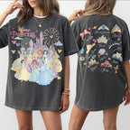 Retro Disney Princess Shirt, Coquette Princess Aesthetic Tee, Disney World Group Trip, Matching Family, Magic Kingdom Castle Vacation Shirt 3