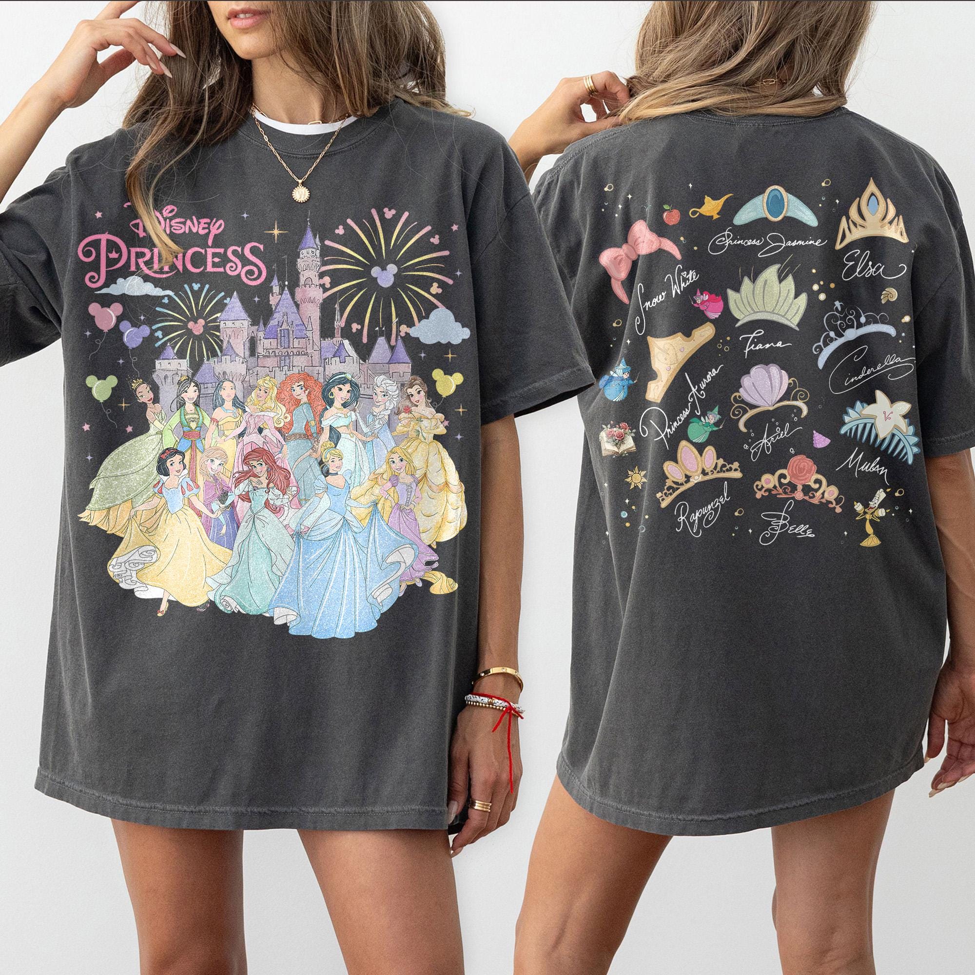 Retro Disney Princess Shirt, Coquette Princess Aesthetic Tee, Disney World Group Trip, Matching Family, Magic Kingdom Castle Vacation Shirt 3