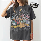 Retro Mickey and Friends Signatures Shirt, Disney Mouse Head Tee, Disneyland Family Trip 2026, Mickey & Co Gift, Disney World Trip Shirt 3