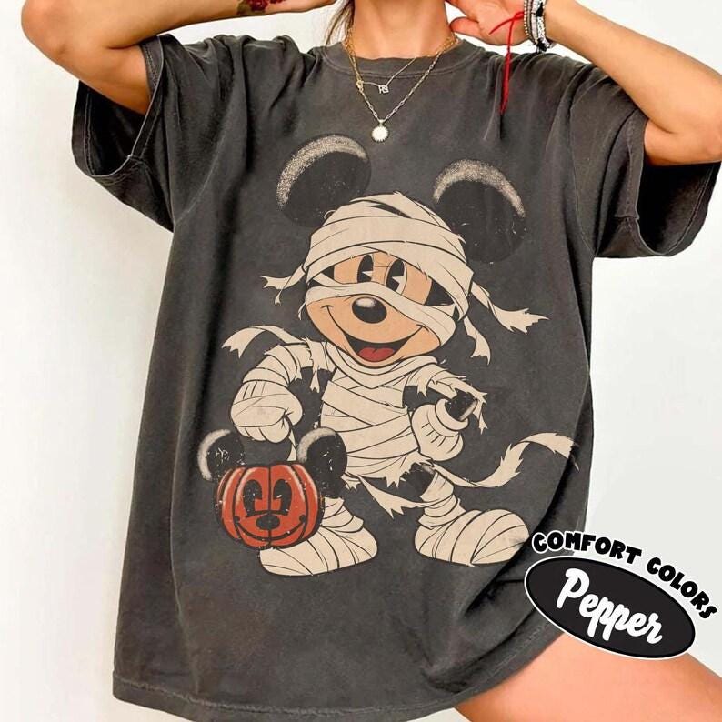 Retro Mickey and Minnie Mummy Shirt, Not So Scary Halloween Party 2026 Tee, Disneyland Family Matching Trip, Disney Halloween Group Shirt 3
