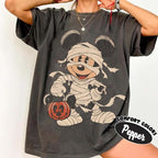 Retro Mickey and Minnie Mummy Shirt, Not So Scary Halloween Party 2026 Tee, Disneyland Family Matching Trip, Disney Halloween Group Shirt 3