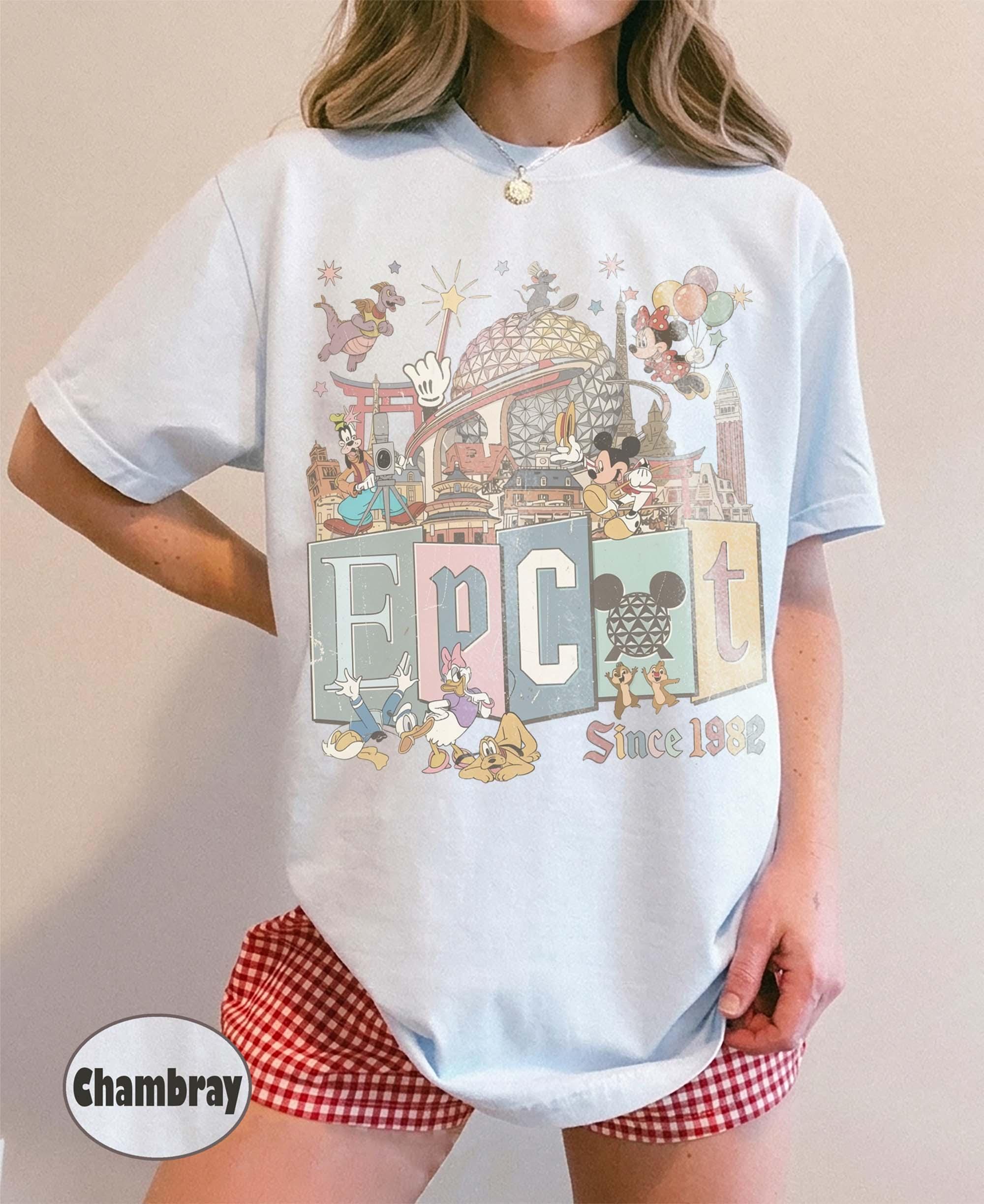Vintage Disney EPCOT Shirt, Retro Theme Park Tee, EPCOT World Traveler, Family Matching Disney Vacation 2026, Mickey EPCOT Family Trip Shirt 3