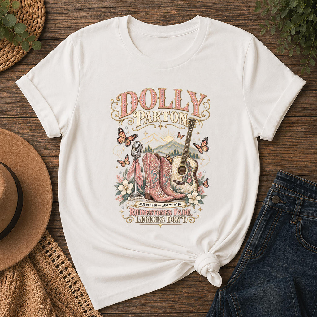 Dolly Parton Memorial T-Shirt, Rhinestone Cowgirl Country Music Tribute Tee, 1946–2026 3