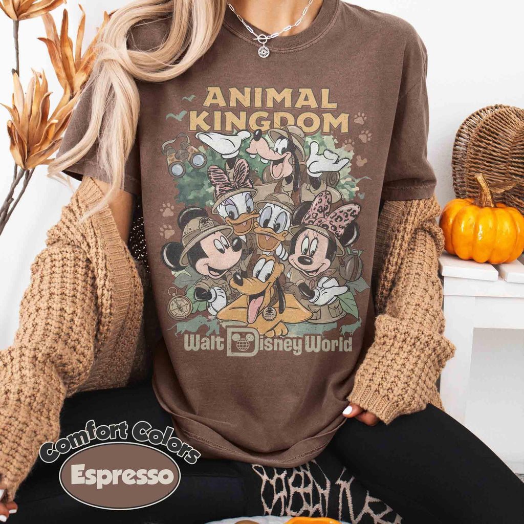 Retro Disney Mickey & Friends Animal Kingdom Shirt, Let's Get Wild Safari Tee, Walt Disney World Family Trip, Matching Disneyland Shirt 4