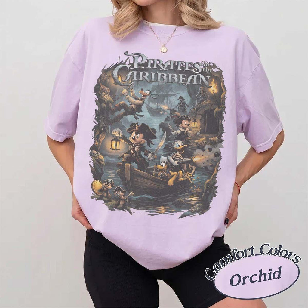 Retro Disney Mickey Pirates Caribbean Shirt, Yo Ho Pirate Life Ride Tee, Disneyland Pirate Night, Family Cruise Trip 2026 Disney Shirt Tee 4