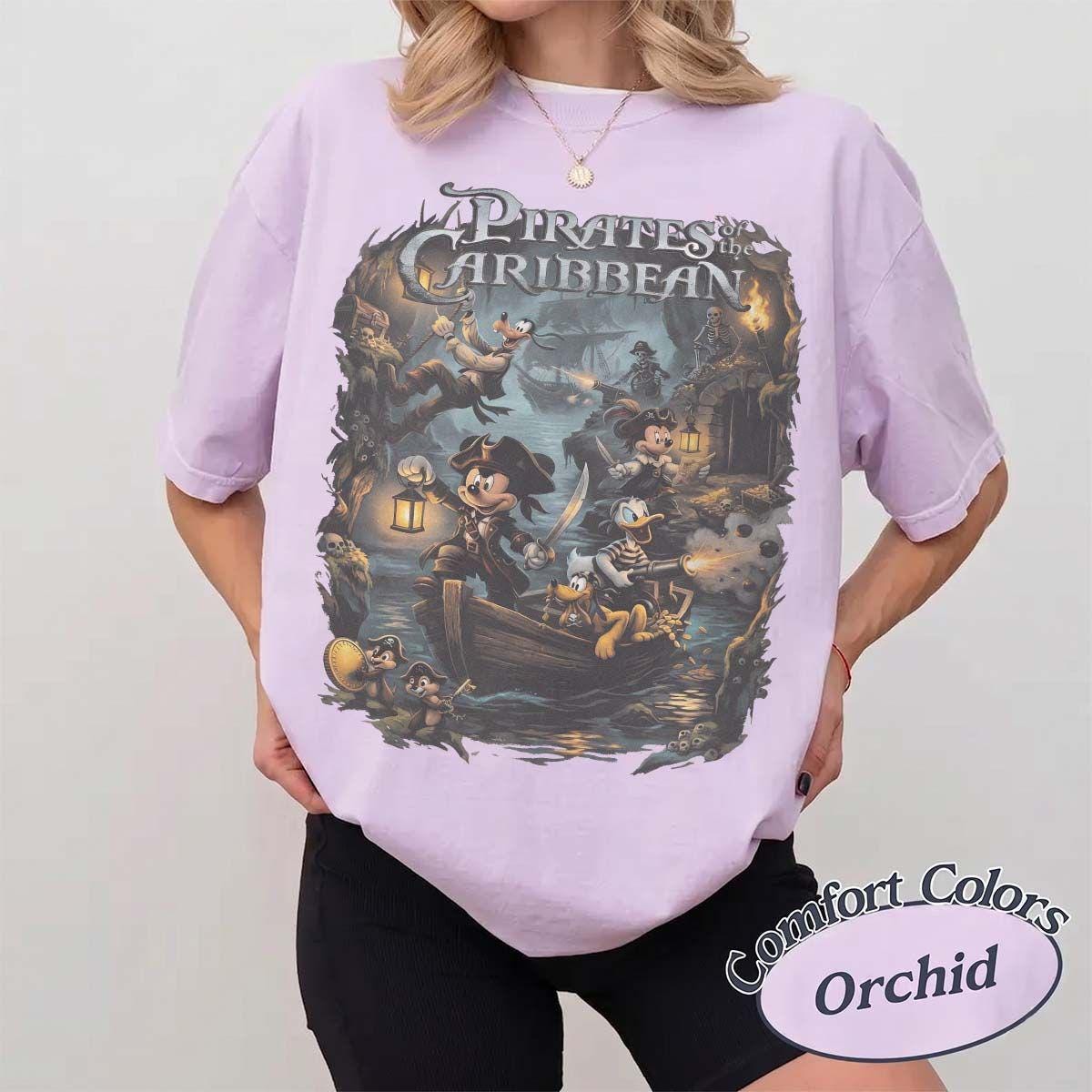 Retro Disney Mickey Pirates Caribbean Shirt, Yo Ho Pirate Life Ride Tee, Disneyland Pirate Night, Family Cruise Trip 2026 Disney Shirt Tee 4