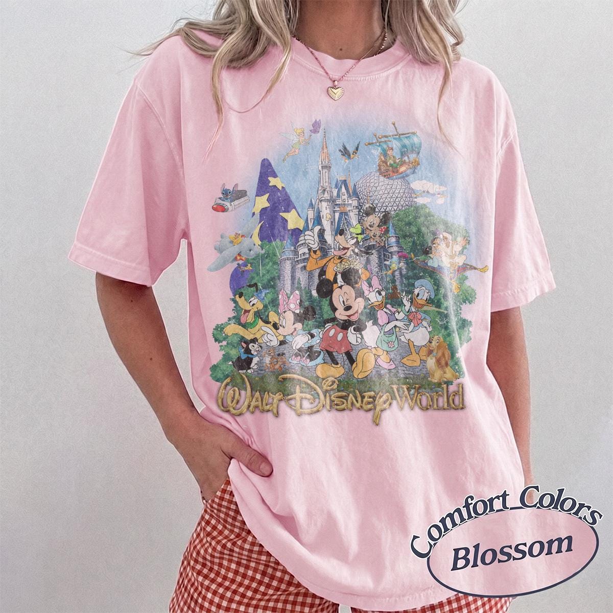 Vintage 90s Walt Disney World Shirt, Retro Magic Kingdom Tee, Mickey and Friends, Disney Family Trip 2026, Matching Vacation Group Shirt 4