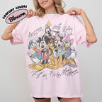 Retro Mickey and Friends Signatures Shirt, Disney Mouse Head Tee, Disneyland Family Trip 2026, Mickey & Co Gift, Disney World Trip Shirt 4