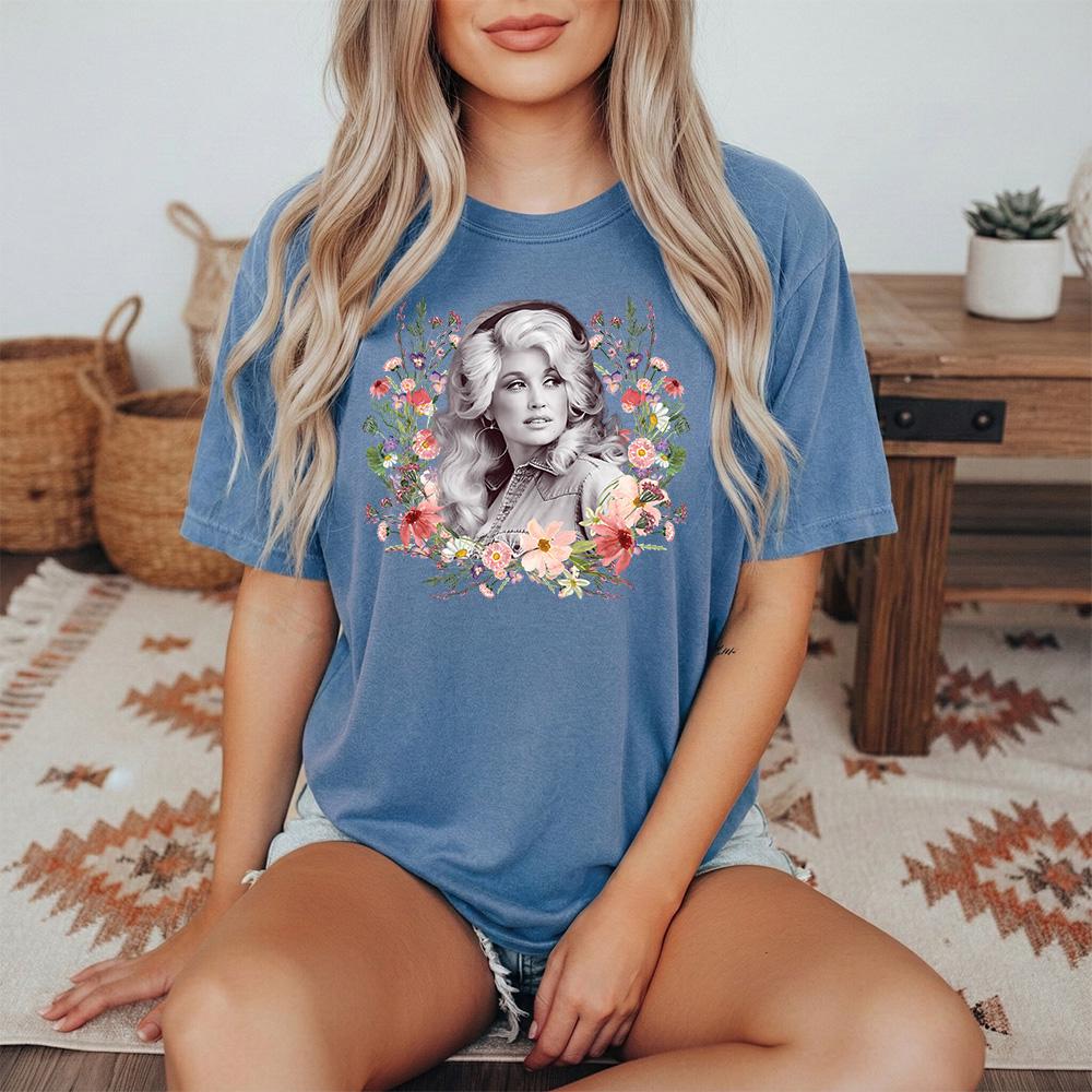 Dolly Parton Wildflowers - Comfort Colors, RIP Dolly Memorial Shirt, Country Music Legend Tribute Tee, In Loving Memory Dolly Parton Shirt 4