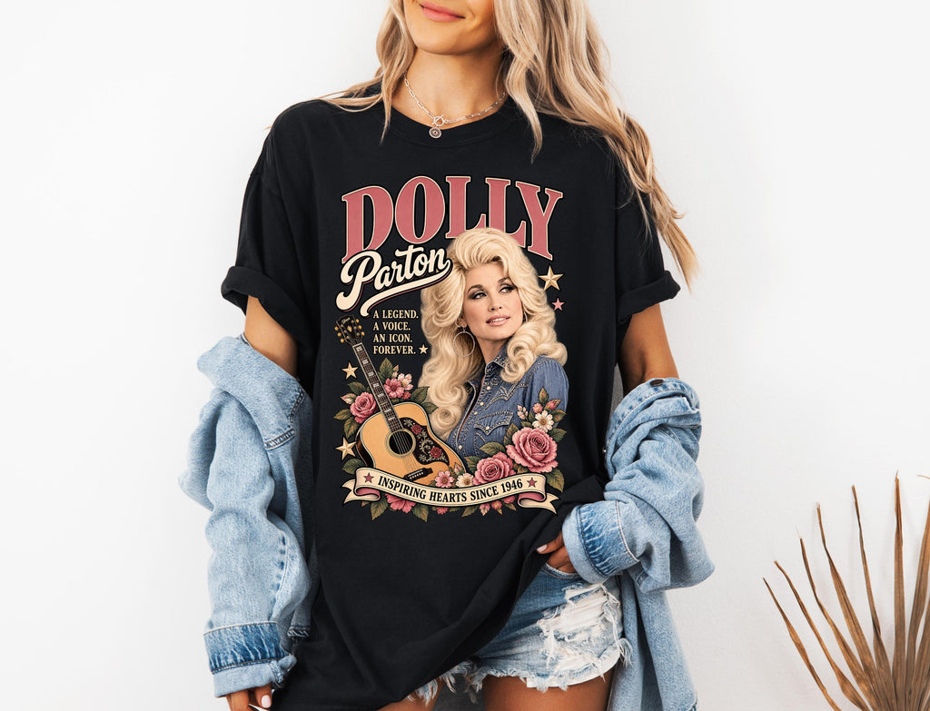 Vintage Dolly Parton Shirt, Country Music Graphic Tee, Nashville Western T-Shirt, 70s Retro Cowgirl Style, Concert Outfit, Music Fan Gift 4