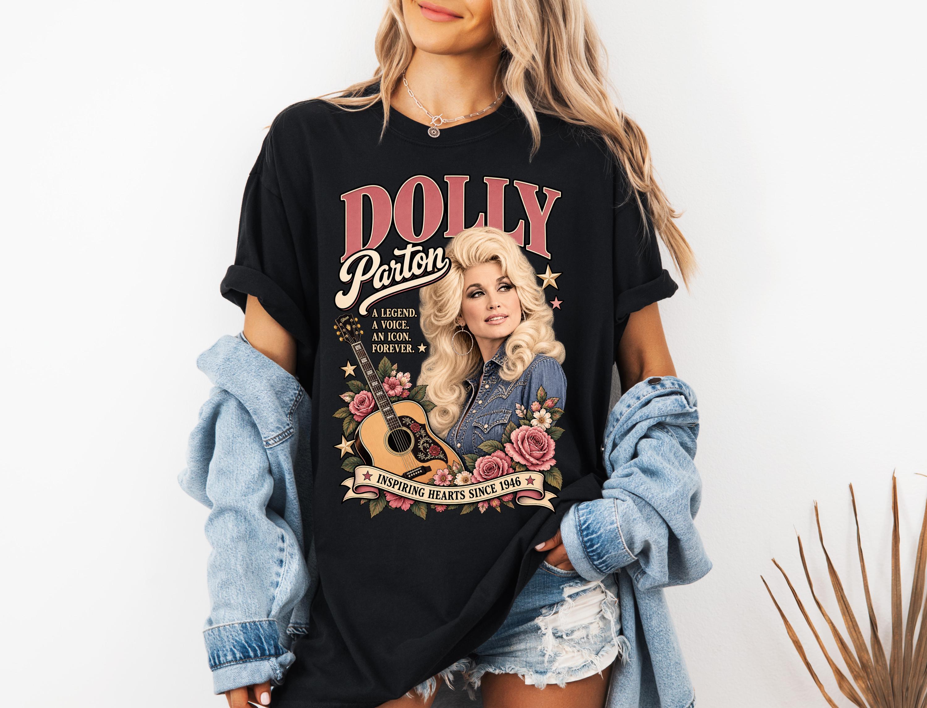 Vintage Dolly Parton Shirt, Country Music Graphic Tee, Nashville Western T-Shirt, 70s Retro Cowgirl Style, Concert Outfit, Music Fan Gift 4