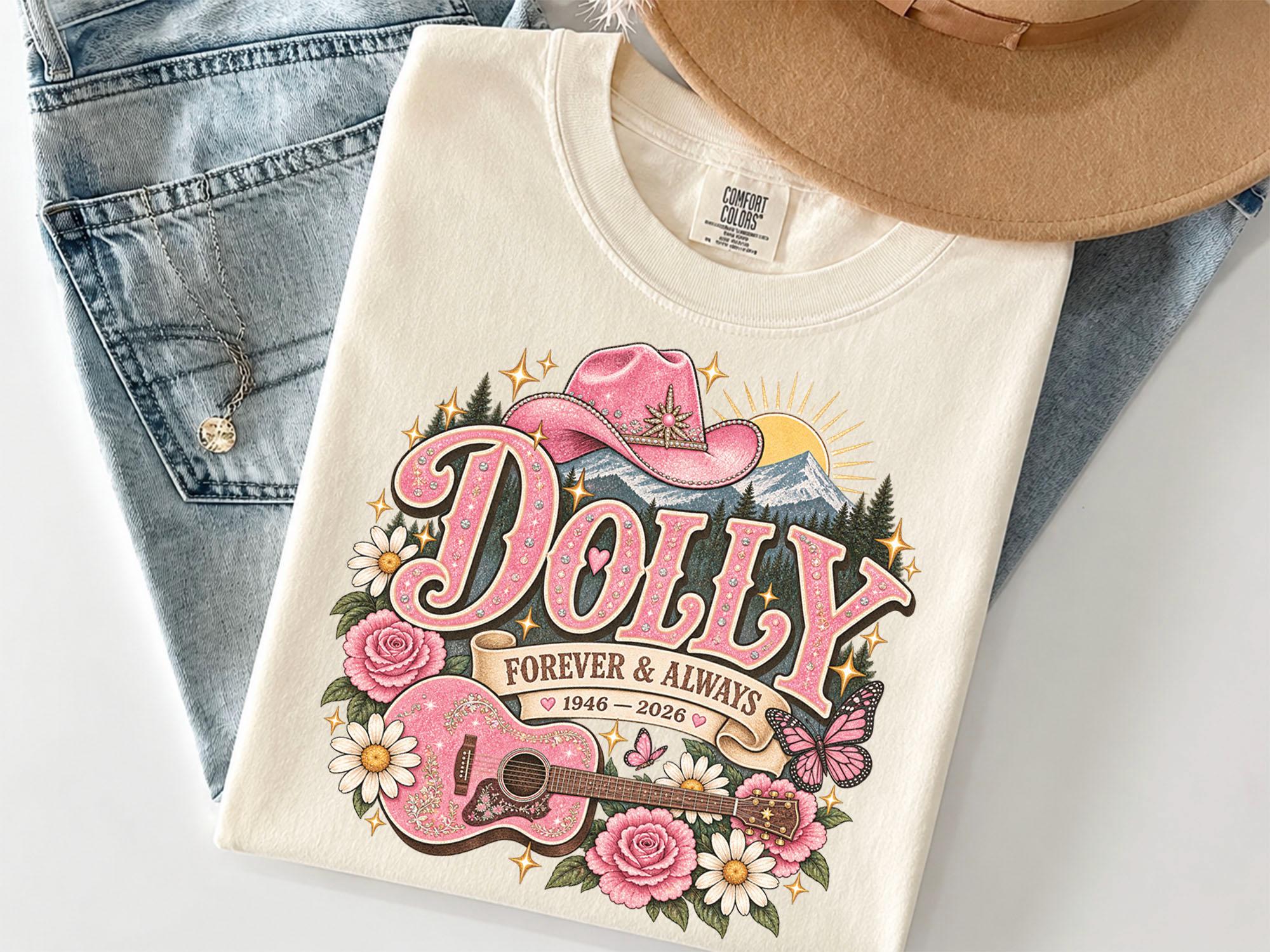 Comfort Colors® Dolly Parton Memorial Shirt, Vintage Country Music Tee, RIP Tribute, Western Cowgirl Portrait, Legend Fan Gift 4