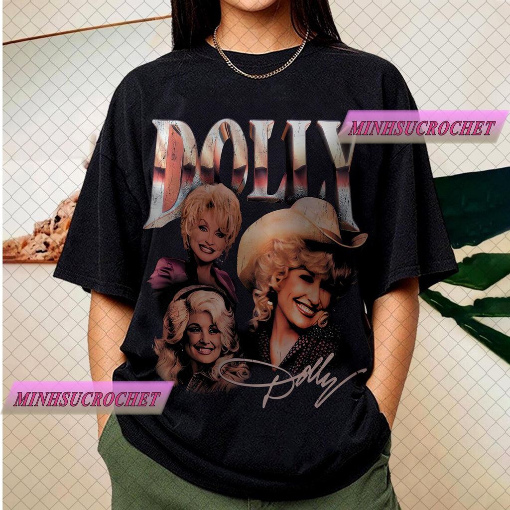 Dolly Parton Vintage Hip Hop Country Shirt, Dolly Parton Bootleg Rap Tee, Unisex Cowboy Cowgirl T-shirt, Funny Graphic Streetwear 5