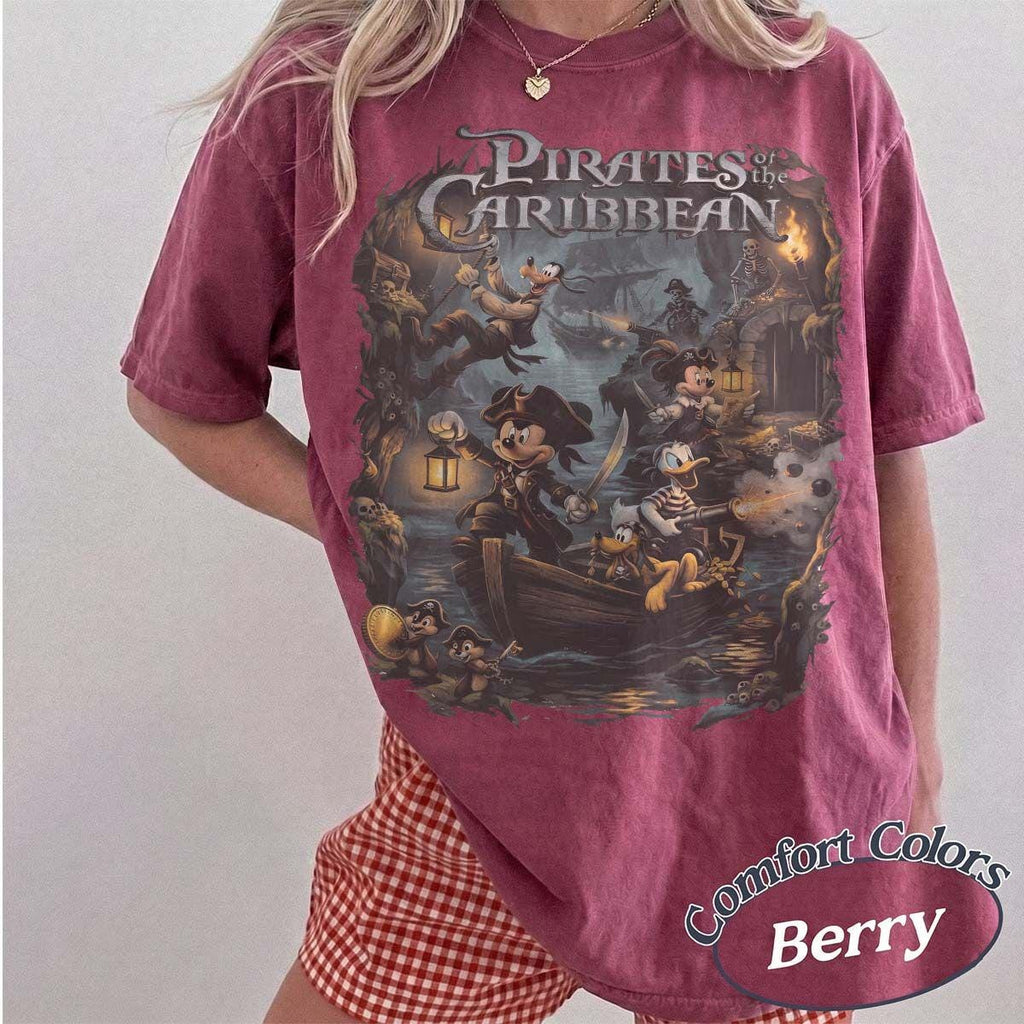 Retro Disney Mickey Pirates Caribbean Shirt, Yo Ho Pirate Life Ride Tee, Disneyland Pirate Night, Family Cruise Trip 2026 Disney Shirt Tee 5