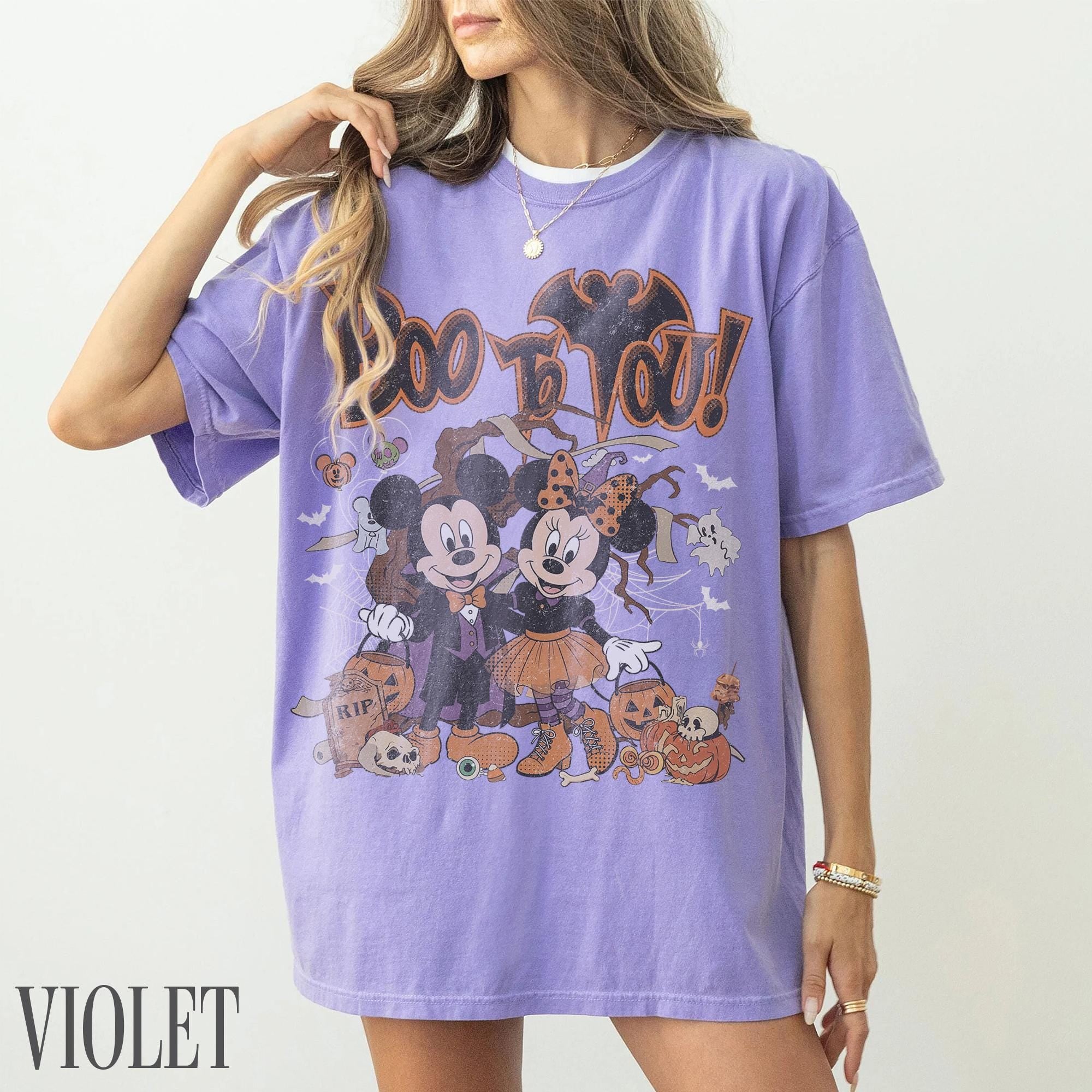 Retro Mickey Minnie Halloween Shirt, Boo To You Tee, Disney Not So Scary Party, Spooky Season Disneyland Trip, Halloween Couple Gift 2026 5