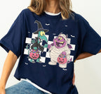 Vintage Disney Hercules Pain and Panic Halloween Shirt, Funny Mummy Tee, Checkered Spooky Season, Hercules Characters Halloween Costume Tee 5