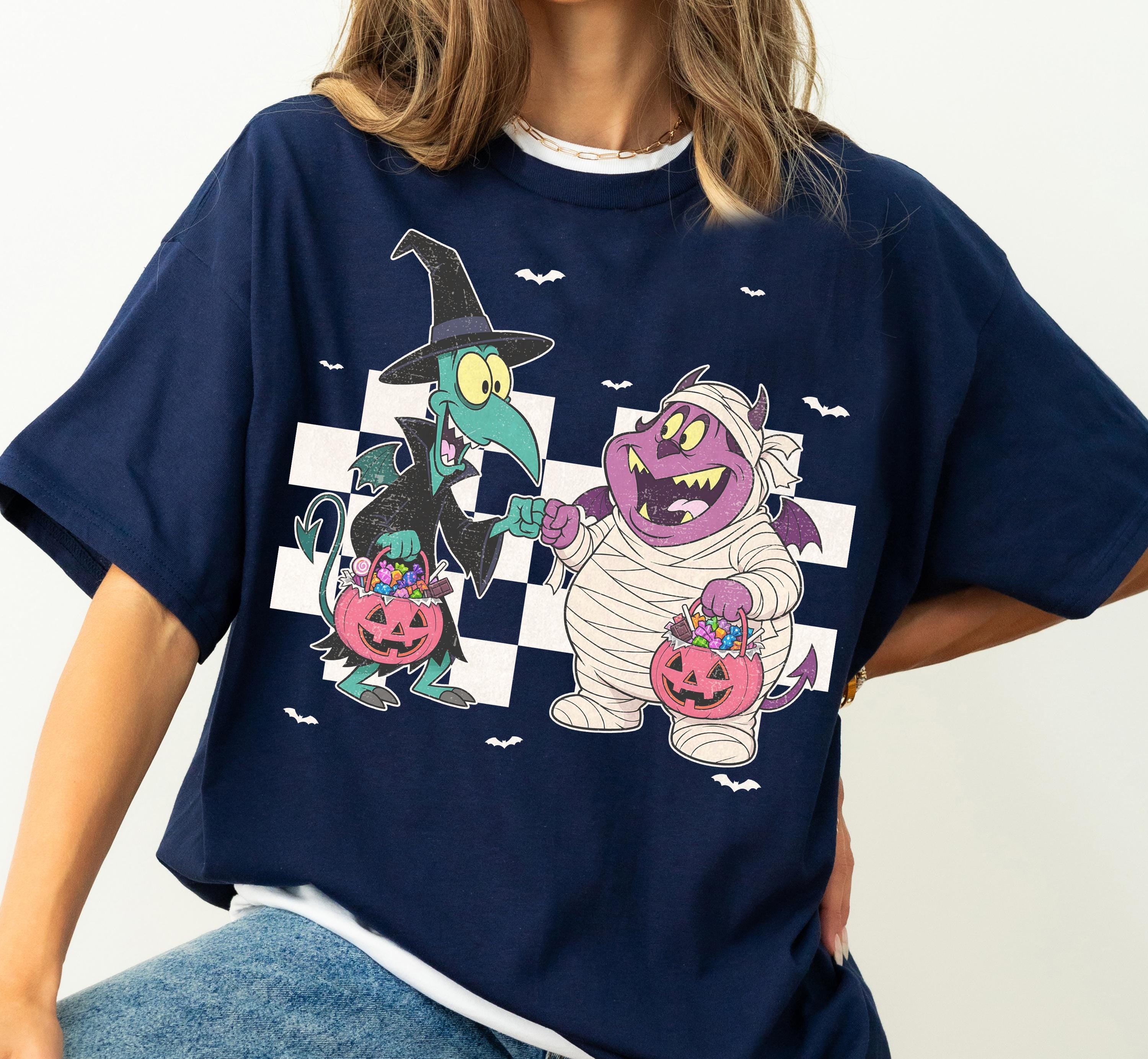 Vintage Disney Hercules Pain and Panic Halloween Shirt, Funny Mummy Tee, Checkered Spooky Season, Hercules Characters Halloween Costume Tee 5